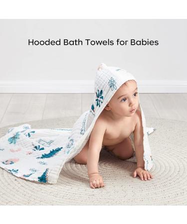 BC BabyCare Hooded Baby Towels - Super Absorbent Muslin Cotton for Newborns | 95x95 cm (Forest) - Ideal for Boys and Girls - Buy Online on SooperMarket.com