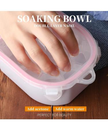 Nail Soaking Bowl Set for Gel Polish, Dip Powder & Cuticle Care - Manicure Tools Included - Buy Online on SooperMarket.com