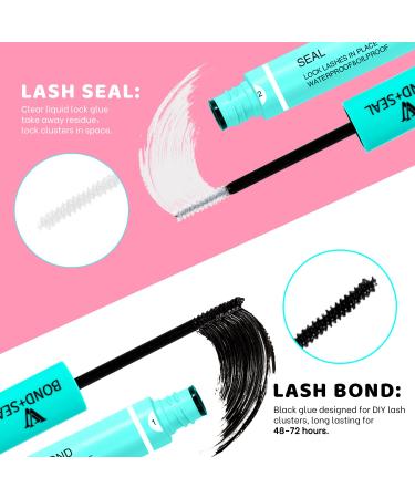 VAVALASH DIY Lash Extension Kit - Diva Volume Cluster Lashes 10-18mm | Individual Eyelash Extension Kit with Bond & Seal Glue | Perfect for Home Use - Buy Online on SooperMarket.com