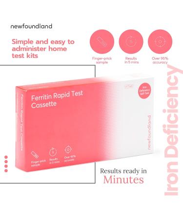 Newfoundland Iron Levels Test Kit - 99% Accurate Home Test for Anaemia Detection & Iron Deficiency - Hemoglobin & Red Blood Cell Testing - CE & MHRA Certified - Buy Online on SooperMarket.com
