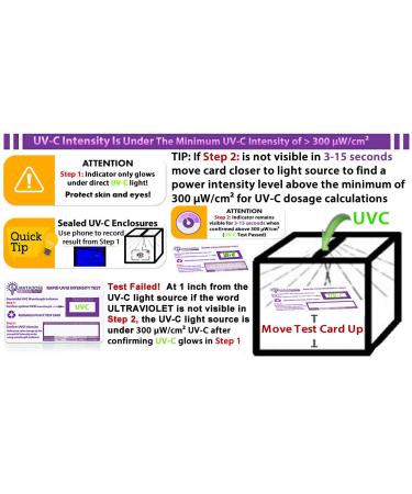 QuantaDose 2nd Gen Reusable UVC Light Test Card - UV Intensity Strip, UVA/UVB/UVC Sensitive - Buy Online on SooperMarket.com