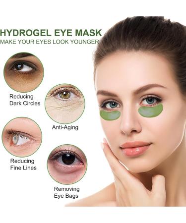 Aloe Vera Eye Patches 30 Pairs Hydrogel Eye Masks for Dark Circles Anti Wrinkle Treatment Under Eye Gel Pads Eye Mask for Puffy Eyes Skincare Hydrating Green - Buy Online on SooperMarket.com
