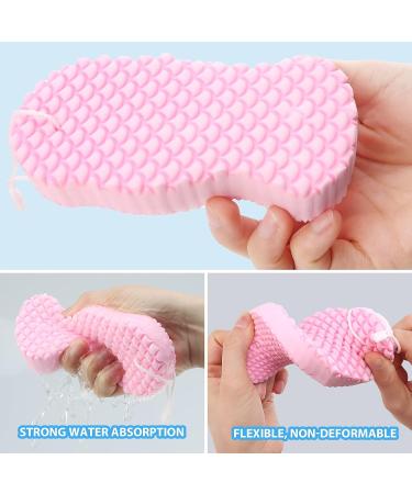 Soft Exfoliating Bath Sponge Set for Dead Skin Removal - 2 Pack (Pink & Blue) - Buy Online on SooperMarket.com