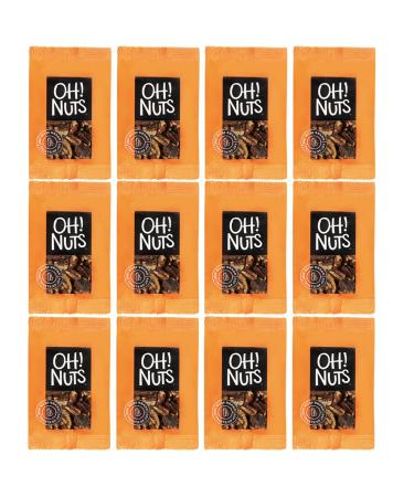 Oh! Nuts Snack Packs - All Natural Grab N Go Keto Snack - Healthy Meals for Office Travel School Hiking - Assorted Box of 12 Individual Bags (Roasted Salted Pecans)