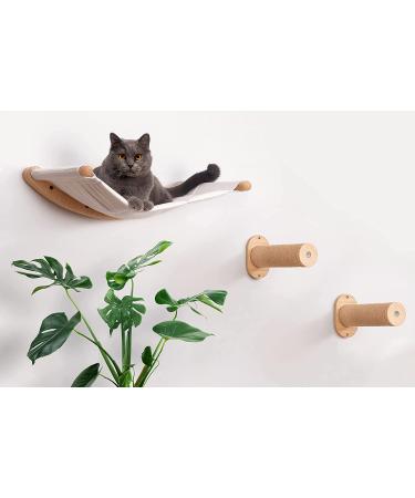 Ruby Road Cat Hammock Wall Mounted Shelf with Steps - Modern Cat Bed for Large Cats - Cat Furniture for Sleeping, Playing, Climbing, and Lounging - Buy Online on SooperMarket.com