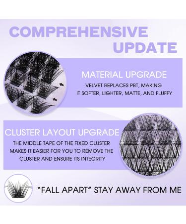 8 Styles 0.07mm D Curl Cluster Lash Extensions 12mm DIY Individual Eyelashes - RR-12mm 8Type Clusters-0.07-D - Buy Online on SooperMarket.com