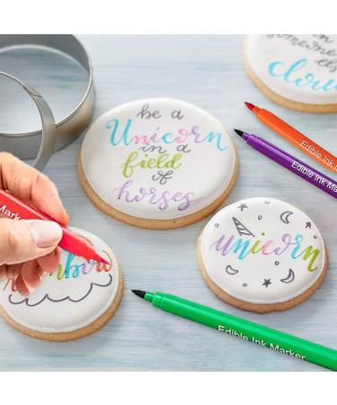 Calakono Baking Writing Pens Supplies Rainbow Dust Edible Markers Set Double-head Edible Markers 10-color Edible Pens with Edible and Safe Materials for Baking Decorating Pastries - Buy Online on SooperMarket.com