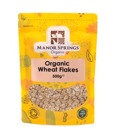 Organic Wheat Flakes 500g by Manor Springs Organic