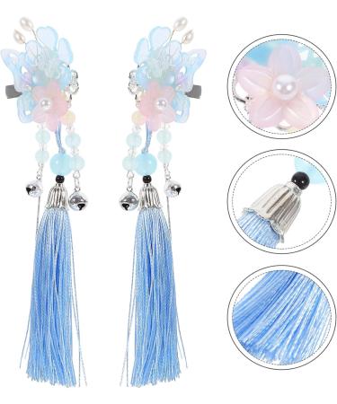 Beavorty 1 Pair Chinese Hair Clips Tassel Barrettes Butterfly Flower Hairpins Hanfu Hair Accessories - Buy Online on SooperMarket.com