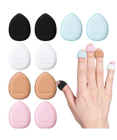 WLLHYF 10 Pieces Mini Sponges Powder Puff Finger Puff Triangle Soft Makeup Powder Puff for Mineral Powder Cosmetic Loose Powder Wet Dry Foundation Christmas Costume Festival Beauty Tool