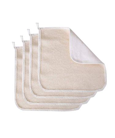 4 Pack Exfoliating Face Body Wash Cloth Towel Soft-Weave Scrub Towel Cloth Beauty Skin Home Massage Bath Cloth for Skin Care Shower Scrubber Remove Dead Skin 4pcs
