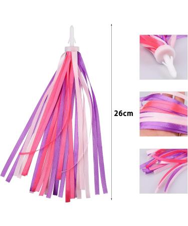 Kuou Handlebar Tassels for Kids - Colorful Bicycle Streamer Ribbons | Fun Bike Decorations - Buy Online on SooperMarket.com