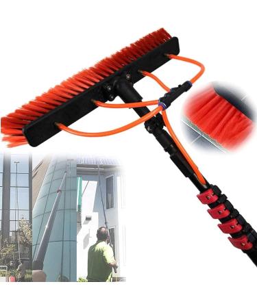 Window Cleaning Brush Equipment Water Fed Telescopic Brush Extendable Cleaner Conservatory Roof Photovoltaic Panel Cleaning Tool (Color : 24ft/7.2m) (20ft/6m)