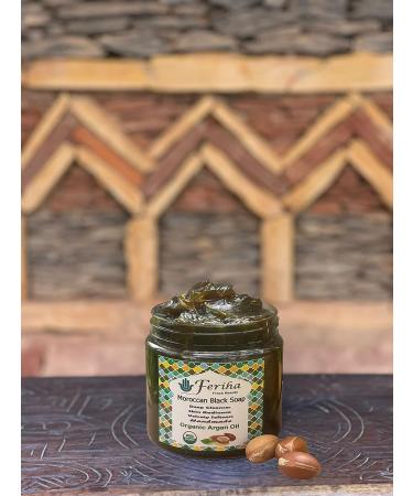 Feriha Moroccan Black Soap with Organic Argan Oil - 100% Natural Beldi Soap - Buy Online on SooperMarket.com