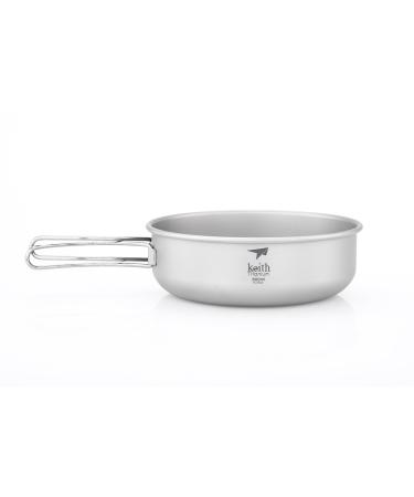 Keith Titanium Ti5326 Single-Wall Bowl with Folding Handle - 20.3 fl oz