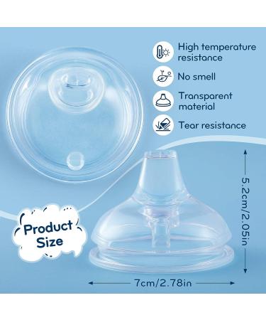 Variable Flow Silicone Baby Bottle Nipples - Set of 4 | Wide-Neck Design, Fits 7cm Diameter Bottles | Ideal for Babies Over 6 Months | Duckbill Cross Shape - Buy Online on SooperMarket.com