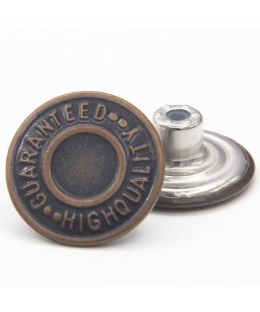 20mm Replacement Jean Buttons 12 Sets Combo Copper Tack Buttons