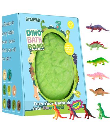 XXXL Easter Eggs Bath Bombs for Kids with Surprise Toys Inside,Easter Basket Stuffers,Dinosaur Egg Bubble Bath Bombs Gift Set,Birthday Christmas for Girls and Boys (Apple)