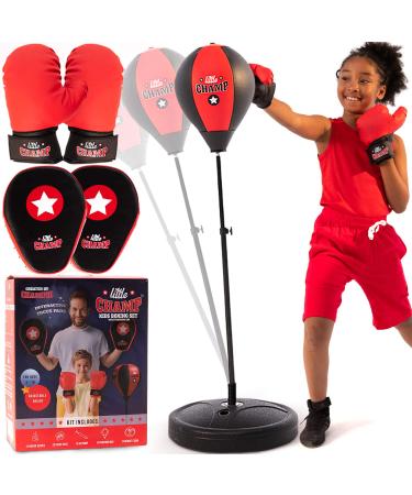 Punching Bag for Kids 3-10 Easy to Assemble +Boxing Gloves +Focus Pads +Toys for 7 Year Old Boys +Boys Toys