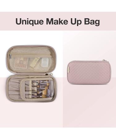 BAGSMART Travel Toiletry Bag for Women - Water-Resistant Makeup Organizer with Hanging Hook, Pink - Buy Online on SooperMarket.com