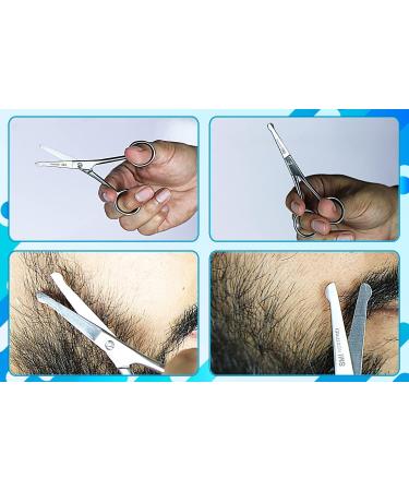SMI Round Tip Nose Hair and Beard Scissors with Pouch - Small Grooming Scissors - Buy Online on SooperMarket.com