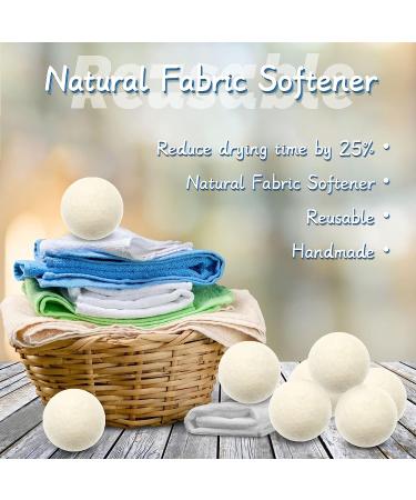 Erosbon Organic Wool Dryer Balls 8 Pack - Natural Fabric Softener for Sensitive Skin - Baby Safe & Hypoallergenic - Reduce Wrinkles & Save Time - Buy Online on SooperMarket.com