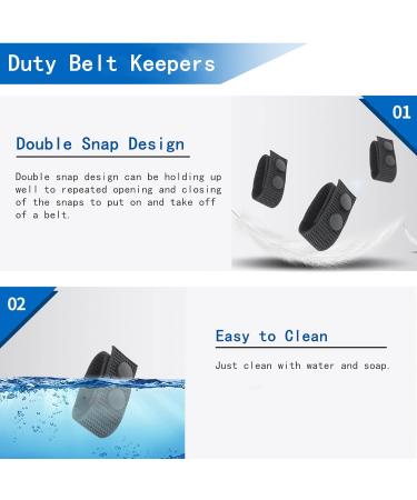 Duty Belt Nylon 2 Wide Security Tactical Belt Keepers - 8 Pack Black - Police Equipment Accessories - Buy Online on SooperMarket.com