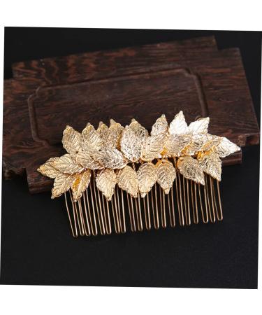 ABOOFAN Hair Comb Leaves Vintage Hair Side Combs Golden Bridal Side Comb Styling Head Flower Girl Headband Bridal Hair Accessories Headbands for Girls Hair up Alloy Manual Bridesmaid - Buy Online on SooperMarket.com