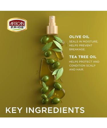 African Pride Olive Miracle Braid Sheen Spray (3 Pack) with tea tree oil and olive oil to protect and moisturize scalp and hair.12oz. 12 Fl Oz (Pack of 3) - Buy Online on SooperMarket.com
