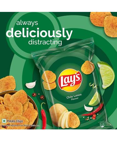 Lays Chilli Lemon Chips | Farm-grown Potatoes | Crispy and Delicious | (Pack of 6) - Buy Online on SooperMarket.com