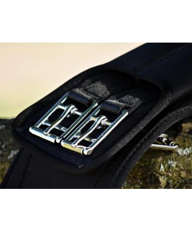 Premium Neoprene Saddle Belt - Elastic Dressage Collar & Riding Strap for Horses - 50 cm Black - Buy Online on SooperMarket.com