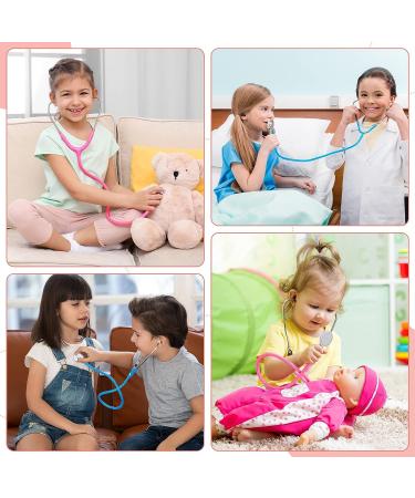 Kids Stethoscope Toy Set | 20 Pcs Real Working Stethoscope for Children | Nurse & Doctor Role Play Kit | Pretend Game Accessories (Pink, Sky Blue, Red, Black) - Buy Online on SooperMarket.com