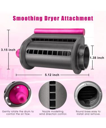 Buy Anti-Flying Nozzle & Round Volumizing Brush for Dyson Airwrap HS01/HS05 | Smoothing Dryer Attachment – Enhance Your Styling Experience - Buy Online on SooperMarket.com