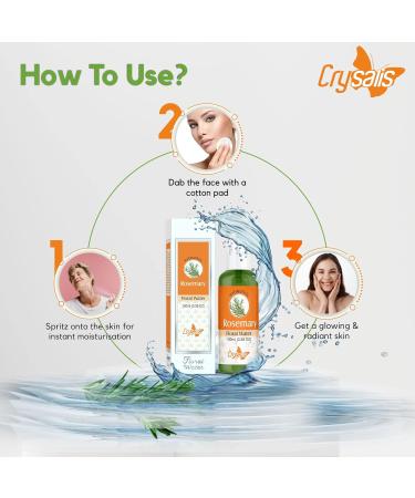 Crysalis Rosemary Floral Water 100ml | Natural Aromatic Mist for Skin & Hair | International Shipping Available - Buy Online on SooperMarket.com