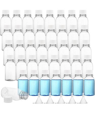 WUWEOT 40 Pack Clear Plastic Travel Bottles 3.4Oz Empty Refillable Containers Hard Plastic PET Storage Bottle with Screw Cover Cap for Shampoo Lotions Cream and more