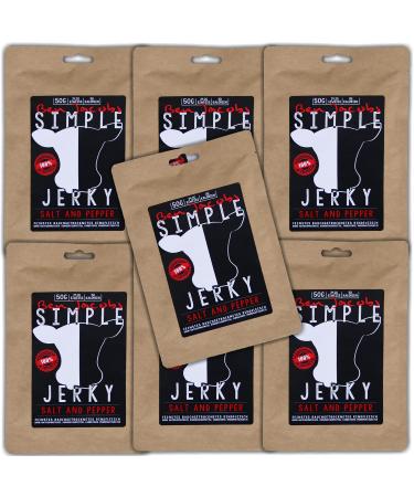 Beef Jery Tasting Box 6 x 50g handmade Austrian pasture premium dry meat without chemical additives (Salt & Pepper)