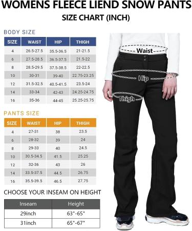 Outdoor Ventures Women's Snow Pants - Waterproof, Windproof, Insulated Ski Pants - Classic Black (Size 6, 31 Inseam) - New Version - Buy Online on SooperMarket.com