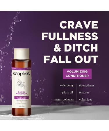 Soapbox Biotin & Superfruit Shampoo & Conditioner Set | Vegan Sulfate-Free Paraben-Free Color Safe Hair Care | 16 oz Each - Buy Online on SooperMarket.com