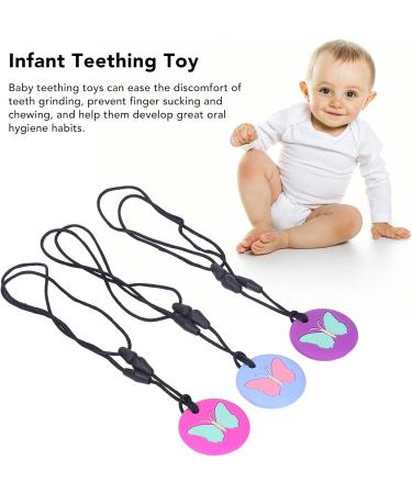 Alomejor Silicone Teething Toys for Babies - 3pcs Necklace Cute Pattern Soft Sensory Chewing Chain for Newborns - Portable and Safe - Buy Online on SooperMarket.com