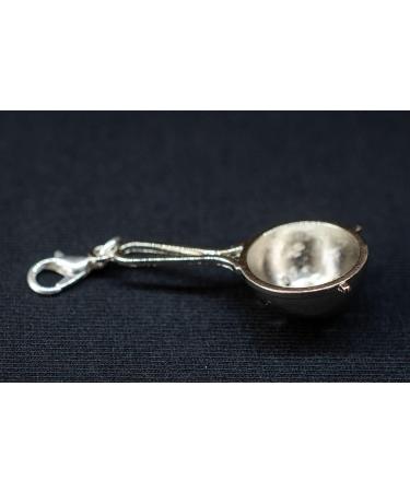 Miniblings Handmade Sieve Noodle Sieve Charm - Italian Pasta Zipper Puller & Jewelry Pendant - Silver-Plated Cooking Kitchen Accessory - Buy Online on SooperMarket.com