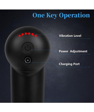 Skcoipsra Massage Gun for Back & Neck Pain Relief - 6 Speeds Electric Therapy Gun for Athletes - Father's Day Gift for Men & Women - Lightweight Muscle Massager - Black - Buy Online on SooperMarket.com