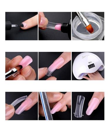 3 Colors Gel Nail Extension Set - Quick Building Acrylic Nail Gel for Technicians & DIY Salon Kit - Size #02 - Buy Online on SooperMarket.com