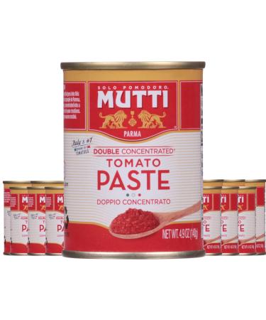 Mutti Double Concentrated Tomato Paste (Doppio Concentrato), 4.94 oz. Can | 12 Pack | Italys #1 Brand of Tomatoes | Canned Tomatoes | Vegan Friendly & Gluten Free | No Additives orPreservatives 4.94 Ounce (Pack of 12)