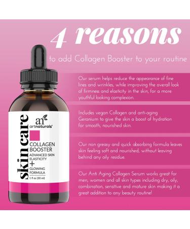 Artnaturals Collagen Booster 1 fl oz - Revitalize Skin & Promote Youthful Glow - Buy Online on SooperMarket.com