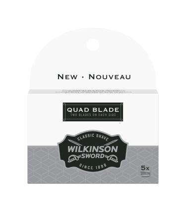 Wilkinson Sword Quad Blade Razor Blades Refills 5 Count(Pack of 1)