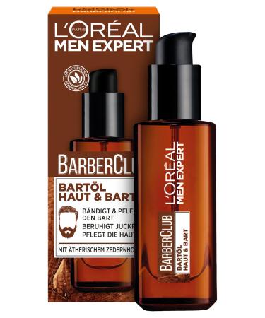L'Or al Men Expert beard oil with cedarwood oil for daily beard care Barber Club 1 x 30 ml Coconut 30 ml (1 pack)