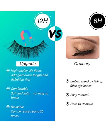 VESHELY Magnetic Eyelashes & Eyeliner Kit â€“ 10 Pairs 3D6D Natural Look, Waterproof & Easy to Remove - Buy Online on SooperMarket.com
