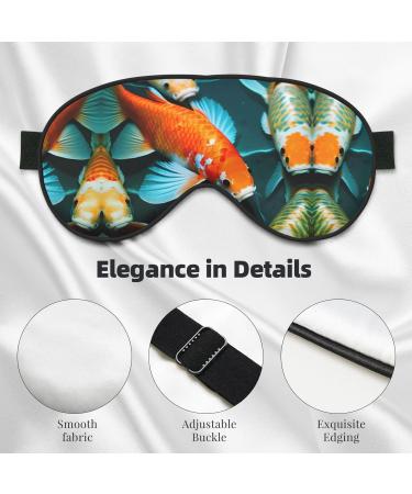 SSIMOO HD Koi Fish Soft Sleep Eye Mask - Breathable Travel Eye Patch for Women | Perfect for Relaxation - Buy Online on SooperMarket.com