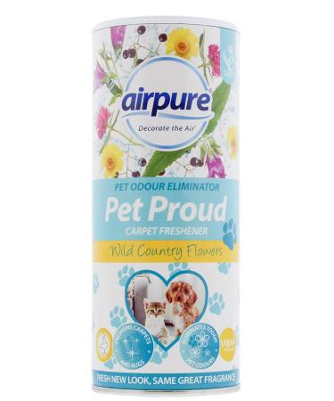airpure PET Proud Carpet Freshener Odour Eliminator Flowers Fragrance White 350 g (Pack of 1)