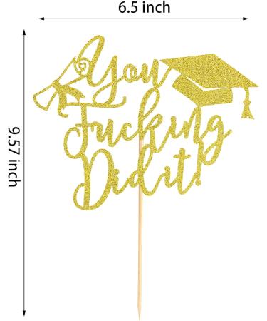 Arthsdite 1Pc You Did It Cake Topper/Class of 2024 Cake Decorations/Congrats Grad Graduation Party Decorations - Gold Glitter Gold You Did It Cake Topper - Buy Online on SooperMarket.com